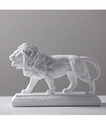 Statue Lion  Résine Blanche Par le système avancé 