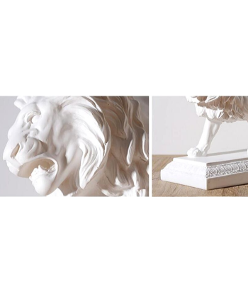 Statue Lion  Résine Blanche Par le système avancé 