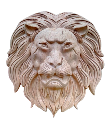 Tête de Lion Déco  Murale Bois solde