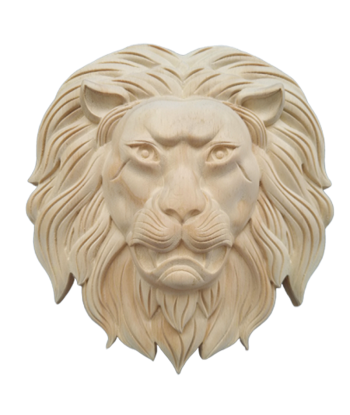 Tête de Lion Déco  Murale Bois solde