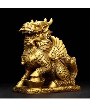 Statue Lion  Chinois d'Or la livraison gratuite