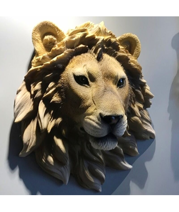 Tête de Lion  Murale Crinière de technologie