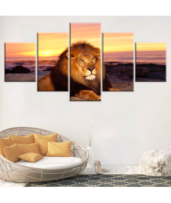 Tableau Lion Coucher de Soleil Venez découvrir notre 