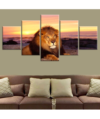 Tableau Lion Coucher de Soleil Venez découvrir notre 