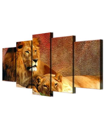 Tableau Lion et Lionne Couleurs prix pour 