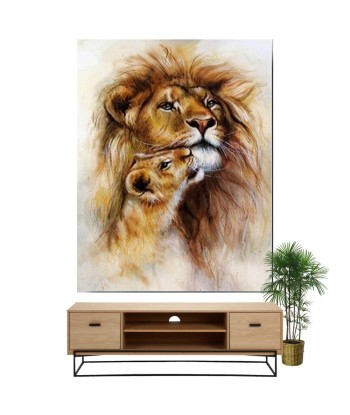 Tableau Lion Et Lionceau Livraison rapide