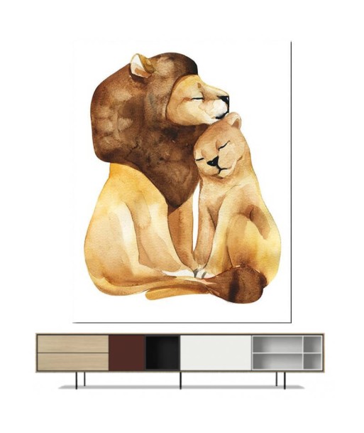 Tableau Lion et Lionne Dessin votre restaurant rapide dans 