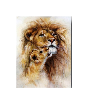 Tableau Lion Et Lionceau Livraison rapide