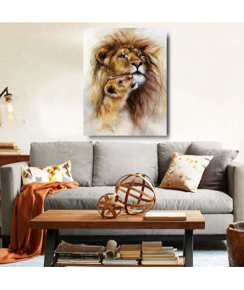 Tableau Lion Et Lionceau Livraison rapide