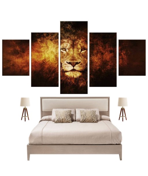 Tableau Lion Feu destockage