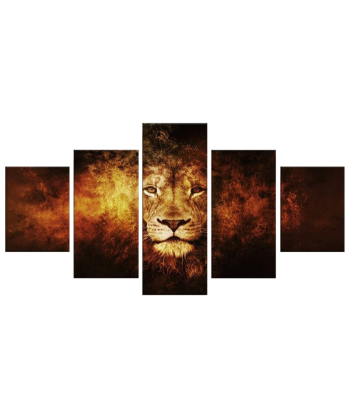 Tableau Lion Feu destockage