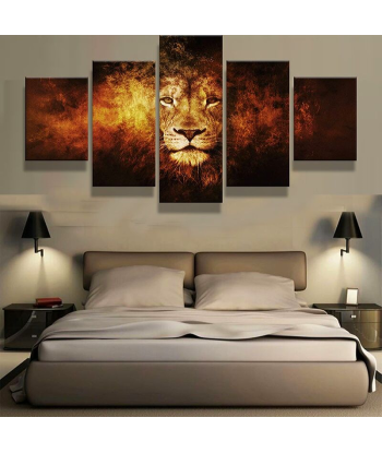 Tableau Lion Feu destockage