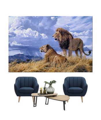 Tableau Lion Lionne en stock