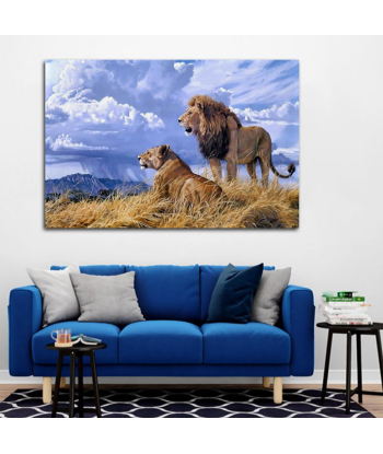 Tableau Lion Lionne en stock