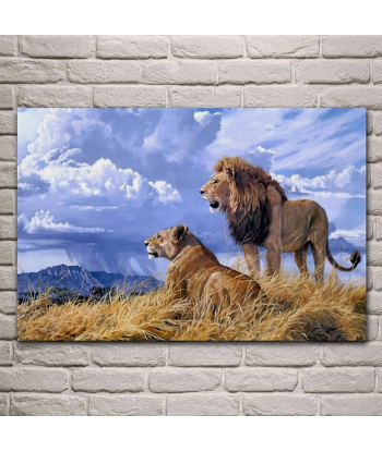 Tableau Lion Lionne en stock