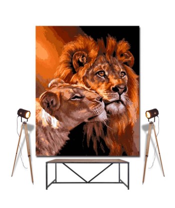 Tableau Lion et Lionne Peinture ouvre sa boutique