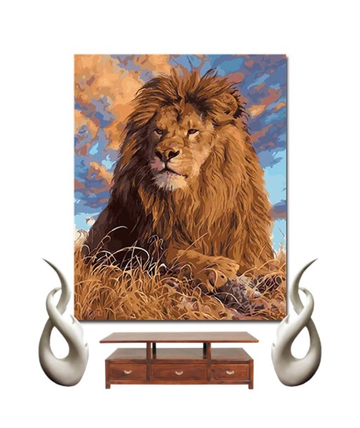 Tableau Lion Peinture paiement sécurisé