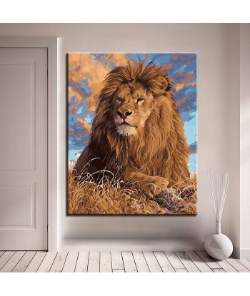 Tableau Lion Peinture paiement sécurisé