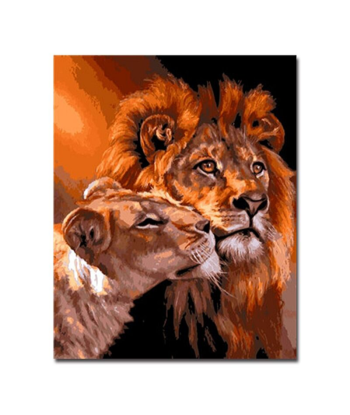 Tableau Lion et Lionne Peinture ouvre sa boutique