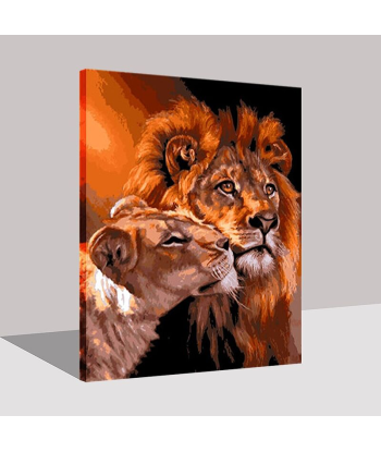 Tableau Lion et Lionne Peinture ouvre sa boutique