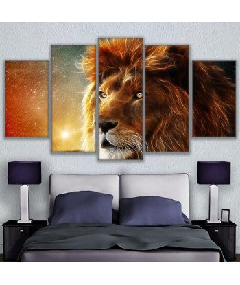 Tableau Lion Couleurs de Rêves basket pas cher