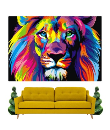 Tableau Lion Pop Art de France