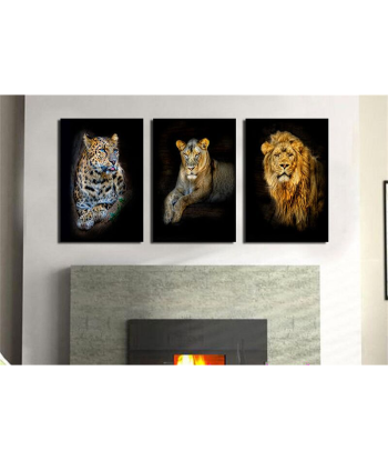 Tableaux Lion Lionne Jaguar en linge