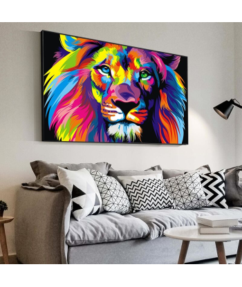 Tableau Lion Pop Art de France