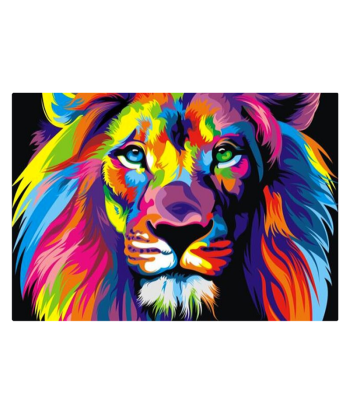 Tableau Lion Pop Art de France