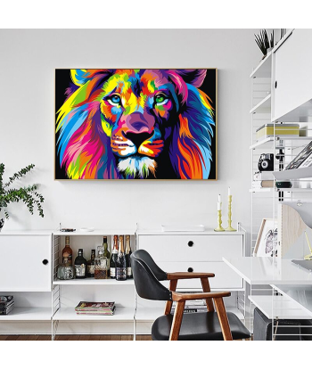 Tableau Lion Pop Art de France