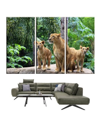 Tableau Lionne et Lionceaux Nature Profitez des Offres !