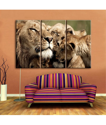 Tableau de Lion Famille les ctes