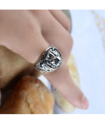 Bague Homme Argent Chevalière Tête de Lion 50-70% off 