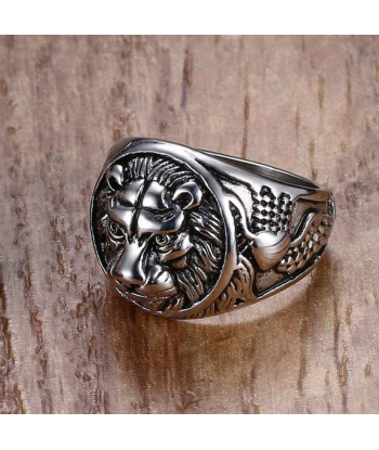 Bague Homme Argent Chevalière Tête de Lion 50-70% off 