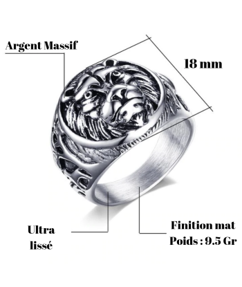 Bague Homme Argent Chevalière Tête de Lion 50-70% off 