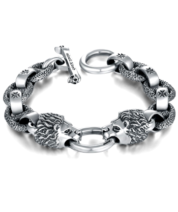 Bracelet Lion Homme Argent livraison et retour toujours gratuits