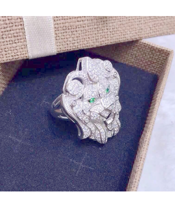 Bague Argent Tête de Lion Femme de pas cher