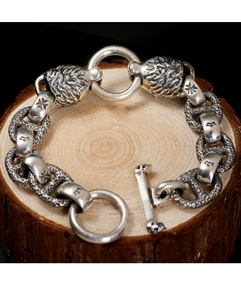 Bracelet Lion Homme Argent livraison et retour toujours gratuits