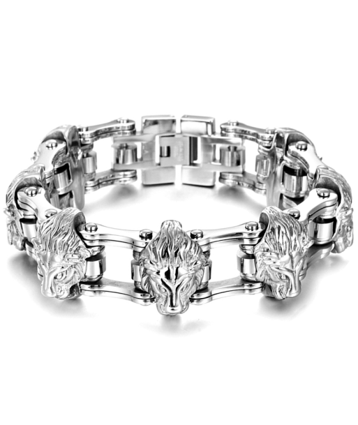 Bracelet Masculin avec un Lion Argent shop