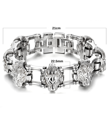 Bracelet Masculin avec un Lion Argent shop