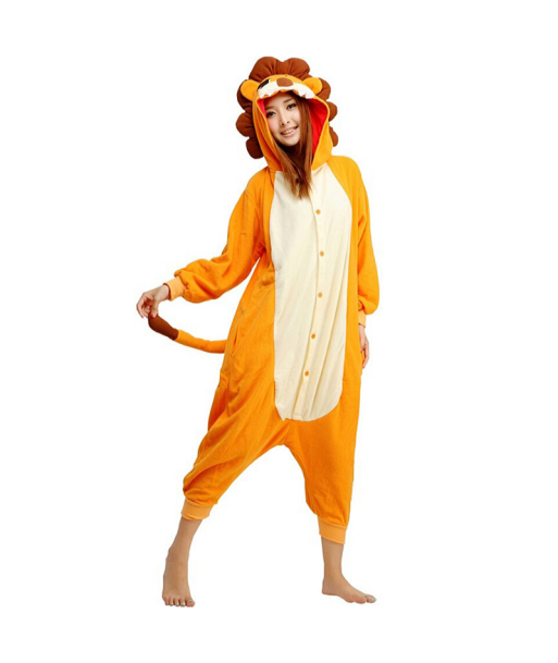 Pyjama Lion CombinaisonOrange à Capuche Dans la société mordern