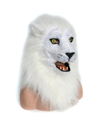 Masque LionBlanc Adulte plus qu'un jeu 