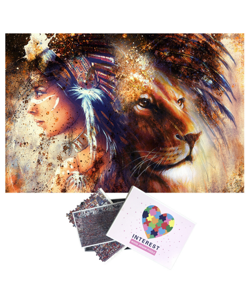 Puzzle LionPrincesse Indienne chez Cornerstreet bien 