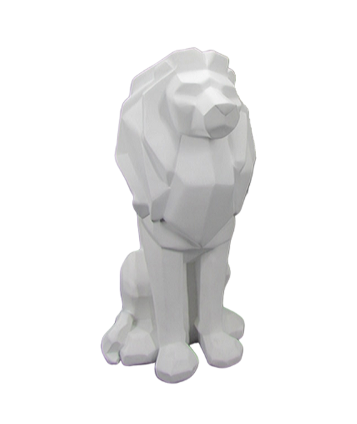 Statue Lion  Origami Blanche chez Cornerstreet bien 