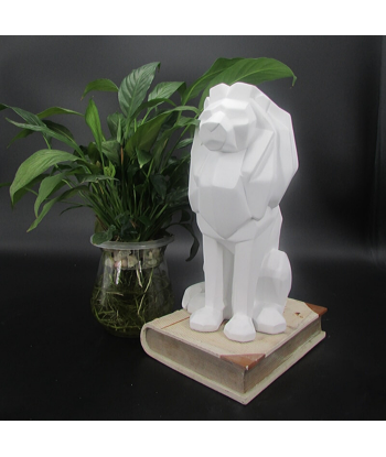 Statue Lion  Origami Blanche chez Cornerstreet bien 