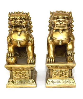 Statuette Lion  Chinois Or offre 