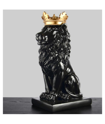 Statue Lion Noir est présent 