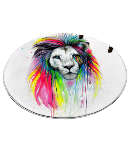 Tapis Rond Lion  Peinture Couleurs Venez acheter