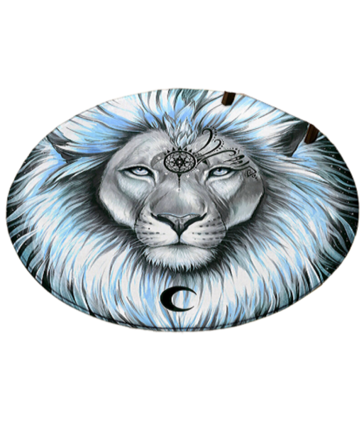 Tapis Rond Lion  Sagesse Bleue outlet