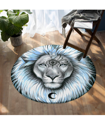 Tapis Rond Lion  Sagesse Bleue outlet